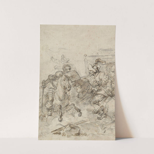 Don Quixote Attacking the Biscayan by Jean-Honoré Fragonard