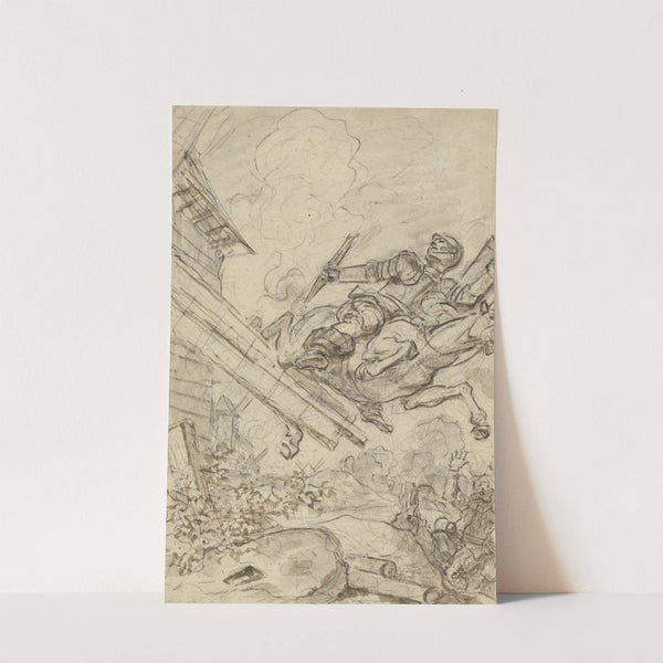 Don Quixote Attacking the Windmill by Jean-Honoré Fragonard