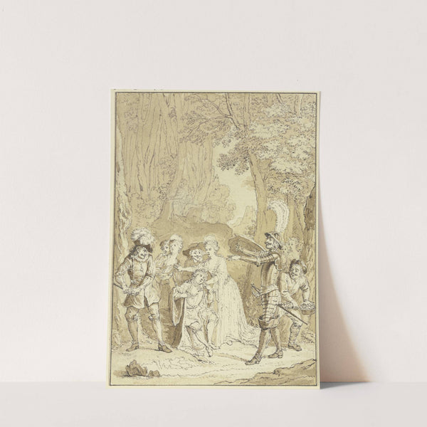 Don Quixote beschützt Basilio by Jacob Folkema