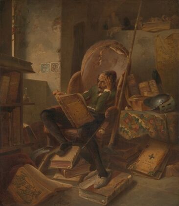 Don Quixote in his study (1861)