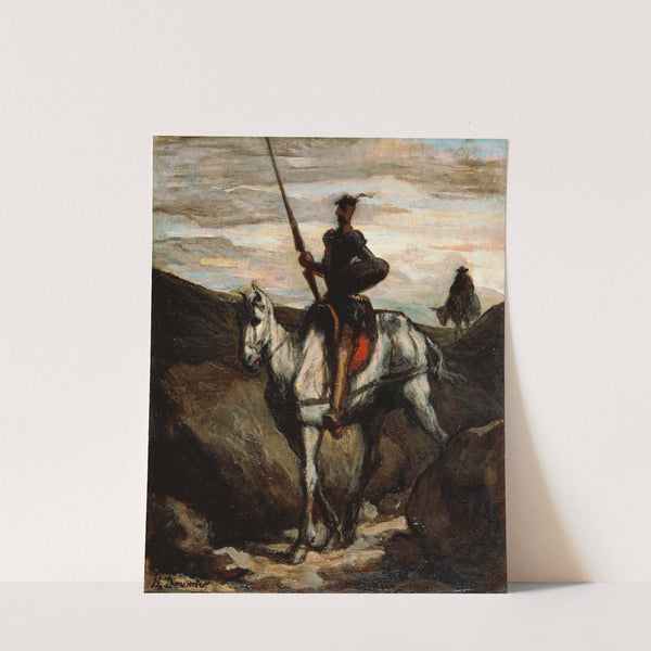 Don Quixote in the Mountains (circa 1850) by Honoré Daumier