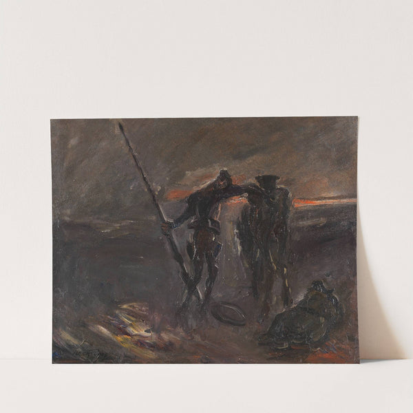 Don Quixote – Nachtwache (Don Quijote und Rosinante) (1908) by Max Slevogt