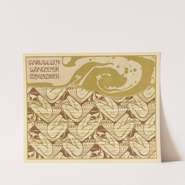 Donauwellen Wanddekor fur ein Badezimmer (Danube Wave Wall Decoration for a Bathroom) by Koloman Moser