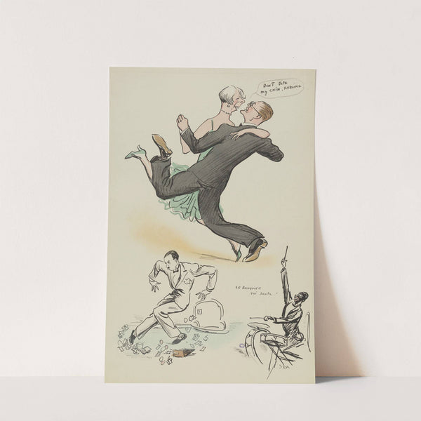 Don’t bite my chin, darling! (1927) by Georges Goursat (Sem)