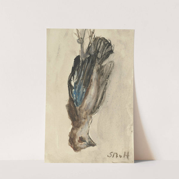 Dood vogeltje, hangend aan zijn poten by Sientje Mesdag Van Houten