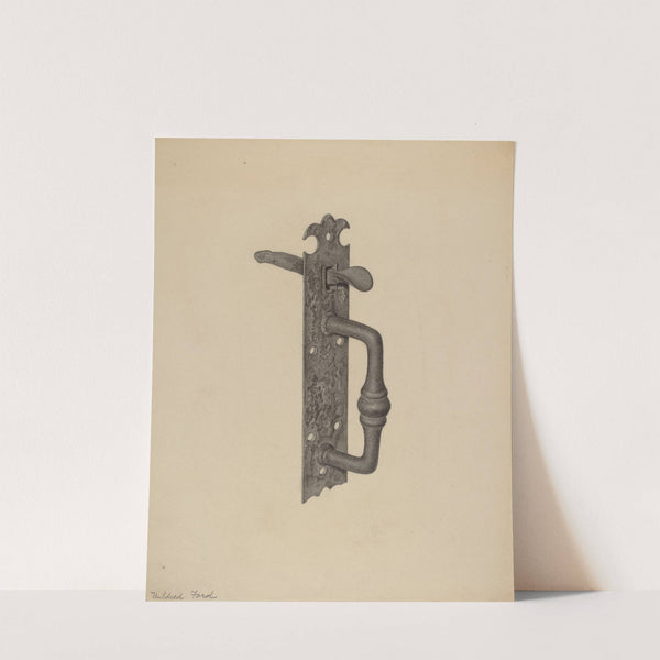 Door Handle with Thumb Press (c. 1938) by Mildred Ford