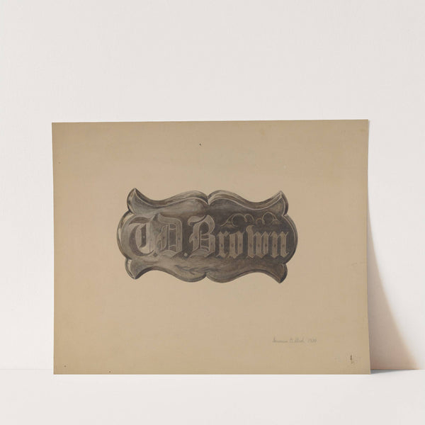 Door Plate by Herman O. Stroh