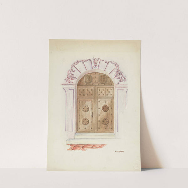Doorway and Wall Painting by Randolph F. Miller