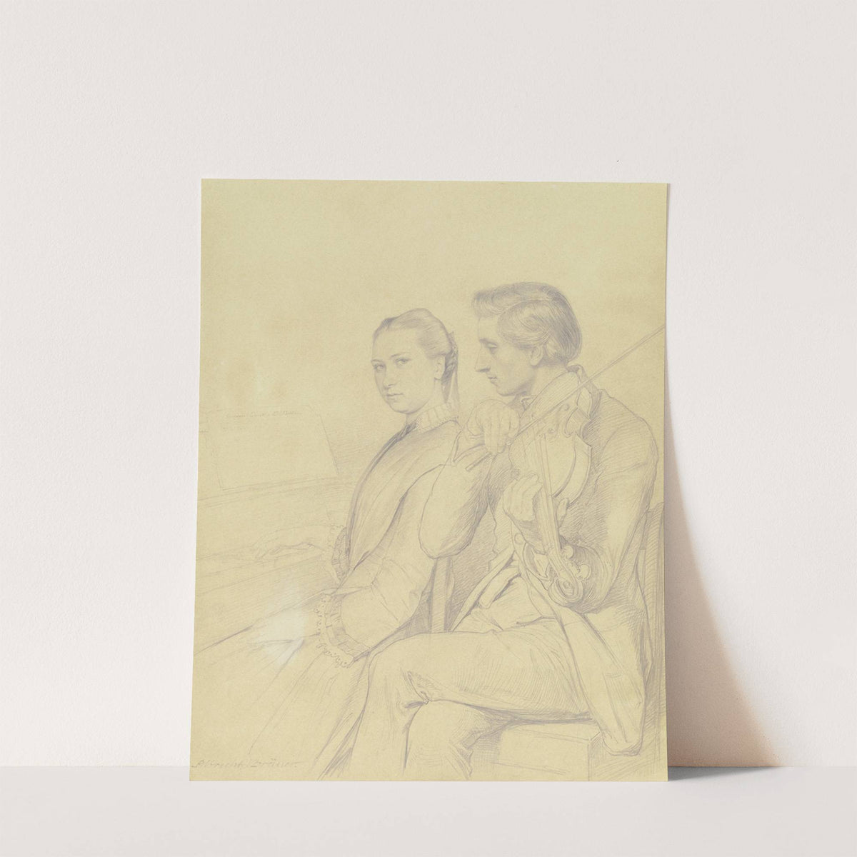 Doppelbildnis der Geschwister Philipp und Sophie Hoff. by Albrecht Bräuer