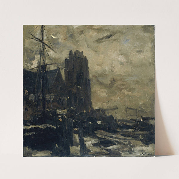 Dordrecht bij avond by Jacob Maris