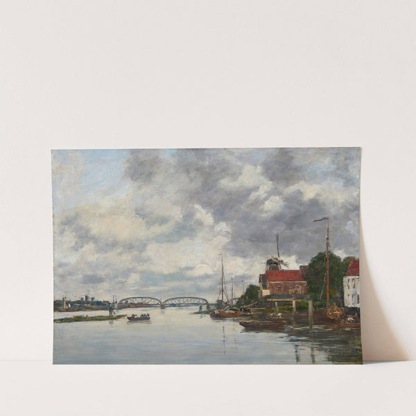 Dordrecht, Pont sur la Meuse (1884) by Eugène Boudin