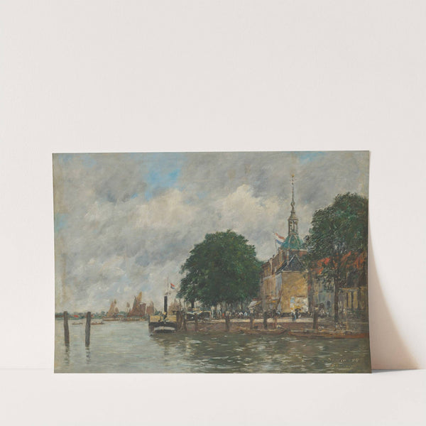 Dordrecht. Un quai du port (1884) by Eugène Boudin