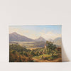 Dorf Arzl und der Kalvarienberg von Innsbruck mit Ansicht Schloß Anna, heiligen Wasser, der Waldraster-Spitze und kleinen Stubayer Ferner (1850) by Anton Schiffer