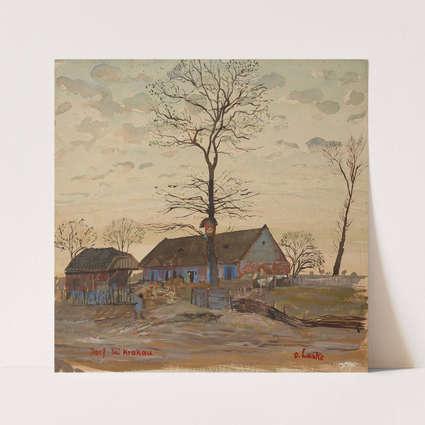 Dorf bei Krakau by Oskar Laske