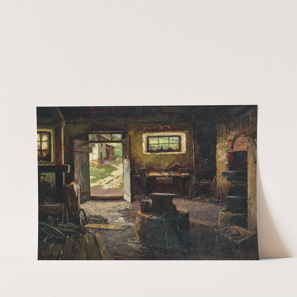 Dorfschmiede in Faistenau by Konstantin Stoitzner