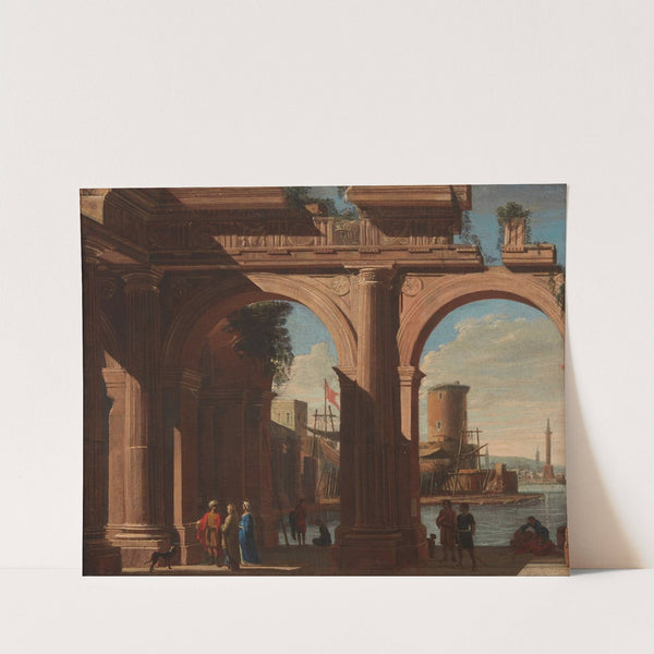 Doric Arcade, with the Torre di S. Vincenzo by Viviano Codazzi