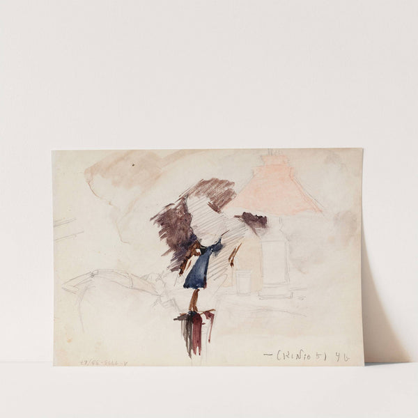 Dörnberger piirtää. 1886-88 Ranskan-matkalla. Merk. oik. Dörnberger by Eero Järnefelt