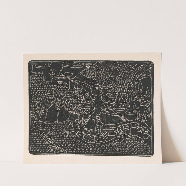 Dorpsgezicht aan de kust by Reijer Stolk