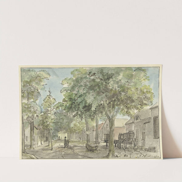 Dorpsstraat in Lage Vuursche (1800) by Jurriaan Andriessen