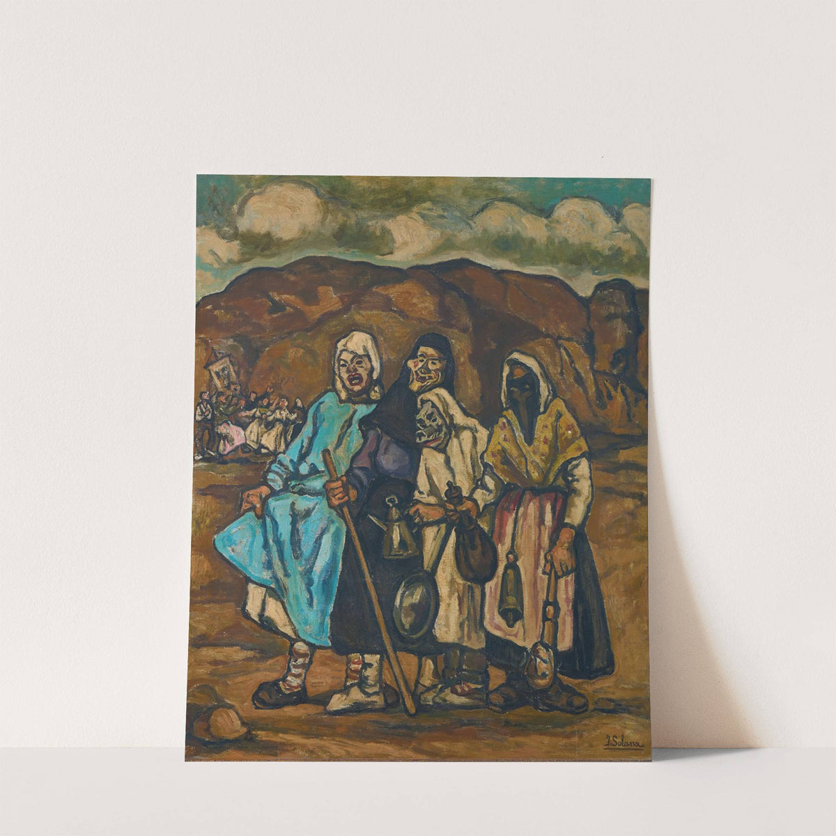 Dostrozonas de la sartén (carnival figures) by José Gutiérrez Solana