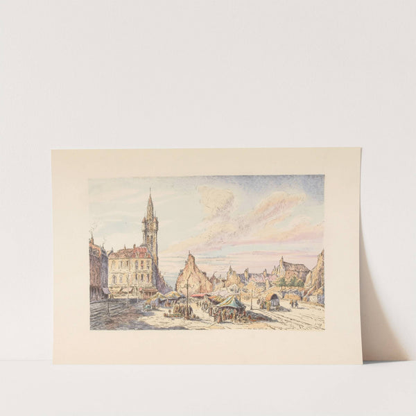 Douai – La place du marché (1920) by E. Tatin