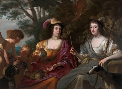 Double Portrait of Amalia van Solms and Charlotte de La Trémoïlle (1633)