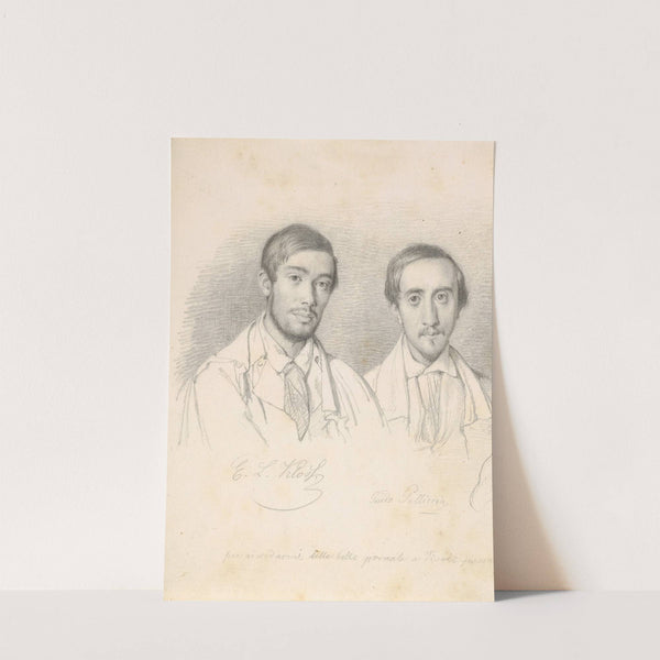 Double Portrait of the Artists E.F. Kloss and G. Pellicia by Wilhelm Marstrand