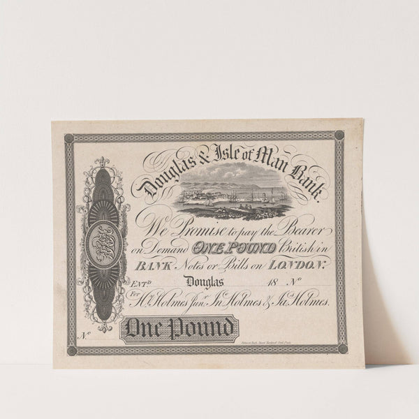 Leeds Union Bank one pound note (1820-1829) by Perkins & Heath