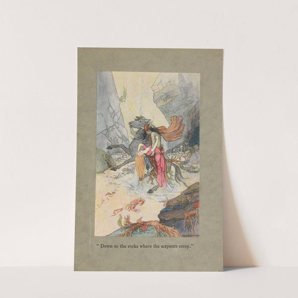 'Down to the rocks where the serpents creep.' by Warwick Goble