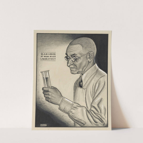 Dr. G.W. Carver at Work in His Laboratory by Richard Brent