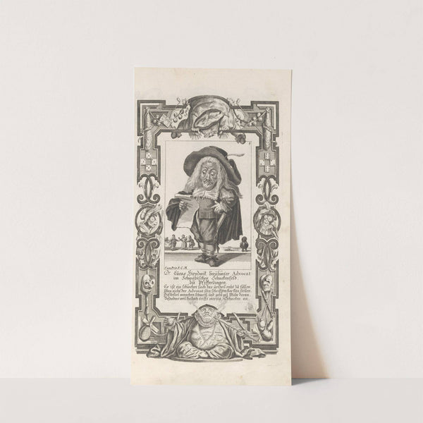 Dr. Lucas Hirnzwik, berühmter Advocat im Schwäbischen Schnekenfeld, zu Pfifferlingen, Pl. 8 (1710-1719) by Elias Baeck