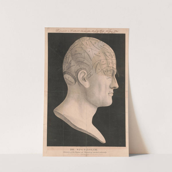 Dr. Spurzheim–divisions of the organs of phrenology marked externally (1834) by Pendleton'''s Lith.