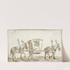 Draagstoel tussen twee paarden by Otto Howen