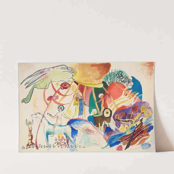 Draft for 'All Saints II (composition with saints)' by Wassily Kandinsky