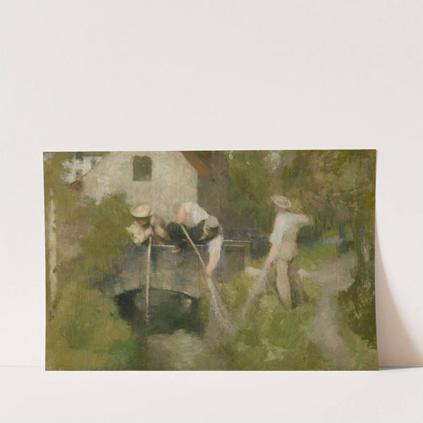Dragging in the Woluwe (1896) by Jan Stobbaerts