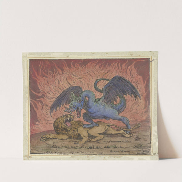 Dragon and Lion (1903) by Hans Thoma