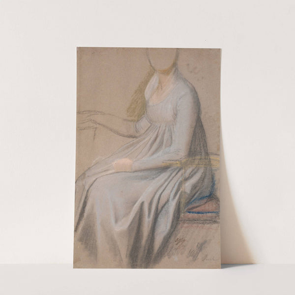 Dragtstudie til portrættet af grevinde Agnete Marie Rosencrone by Jens Juel