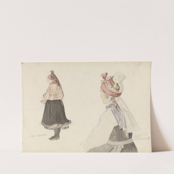 Draktstudier, Valle i Setesdal (1848) by Adolph Tidemand