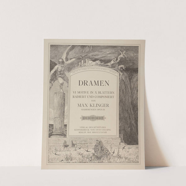 Dramen Opus IX – Title page (1883) by Max Klinger