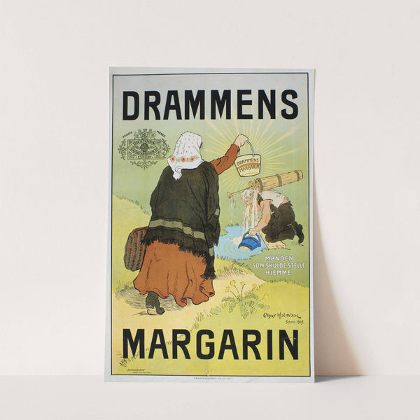 Drammens Margarin – Manden som skulde stelle hjemme (1907) by Othar Holmboe