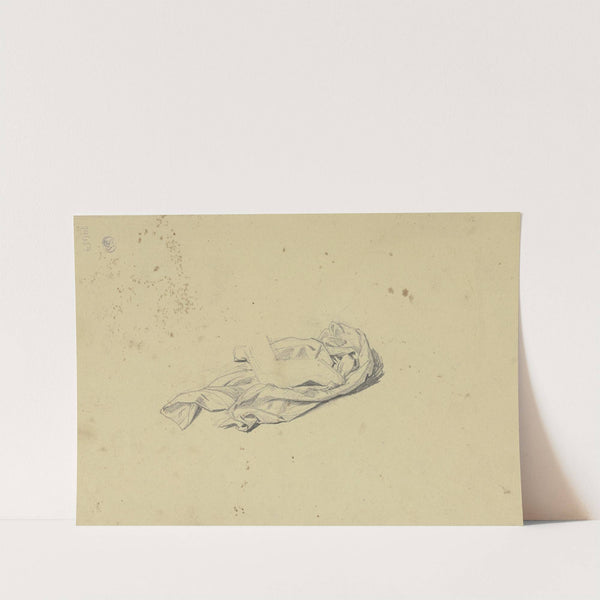 Draperie, darauf eine Hand gestützt by Jakob Becker