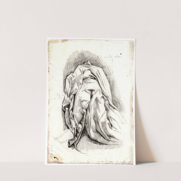 Draperie op het lichaam van een zittende figuur by David Humbert de Superville