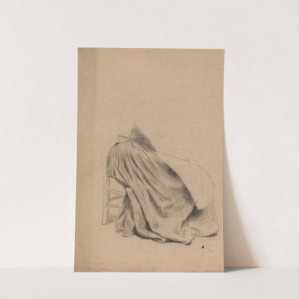 Draperistudie by Adolph Tidemand