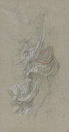 Drapery study for An Angel Attending God the Father, in Le Paradis Perdu (Paradise Lost)