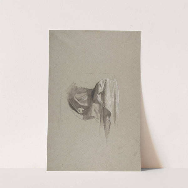 Drapery Study for Figure Holding Crown by Isidore Pils