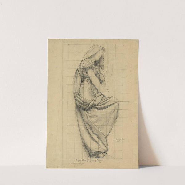 Drapery study for figure of Physics (1896) by Kenyon Cox