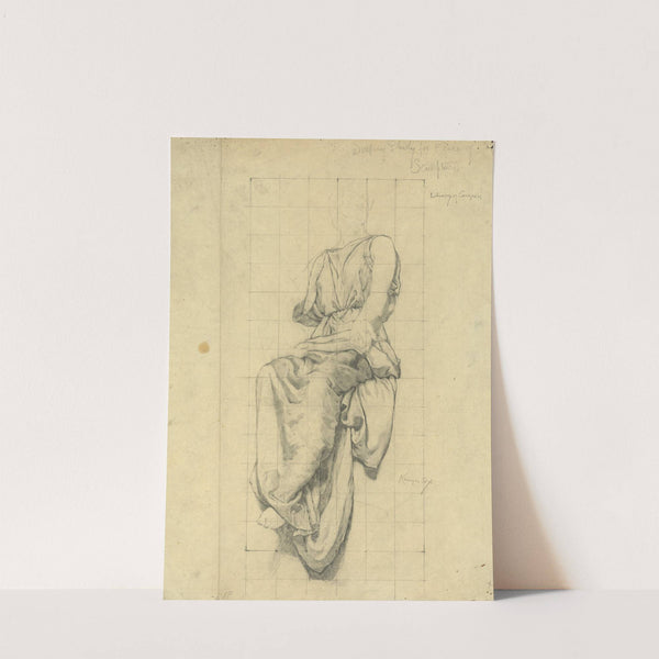 Drapery study for figure of Sculpture (ca. 1896) by Kenyon Cox