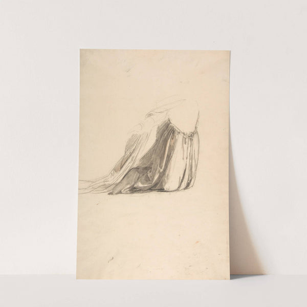 Drapery Study for Sainte Clotilde by Isidore Pils