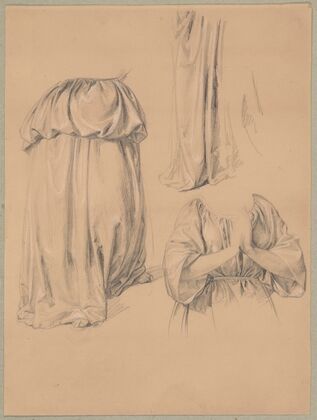 Drapery study to the figure of Our Lady of the Rosary (1864)
