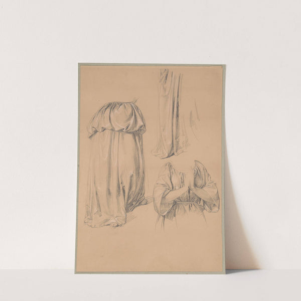 Drapery study to the figure of Our Lady of the Rosary (1864) by Józef Simmler